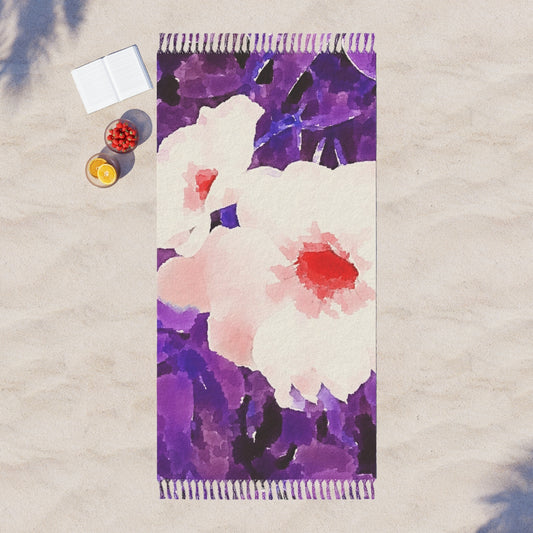 Purple Floral, Boho Beach Cloth