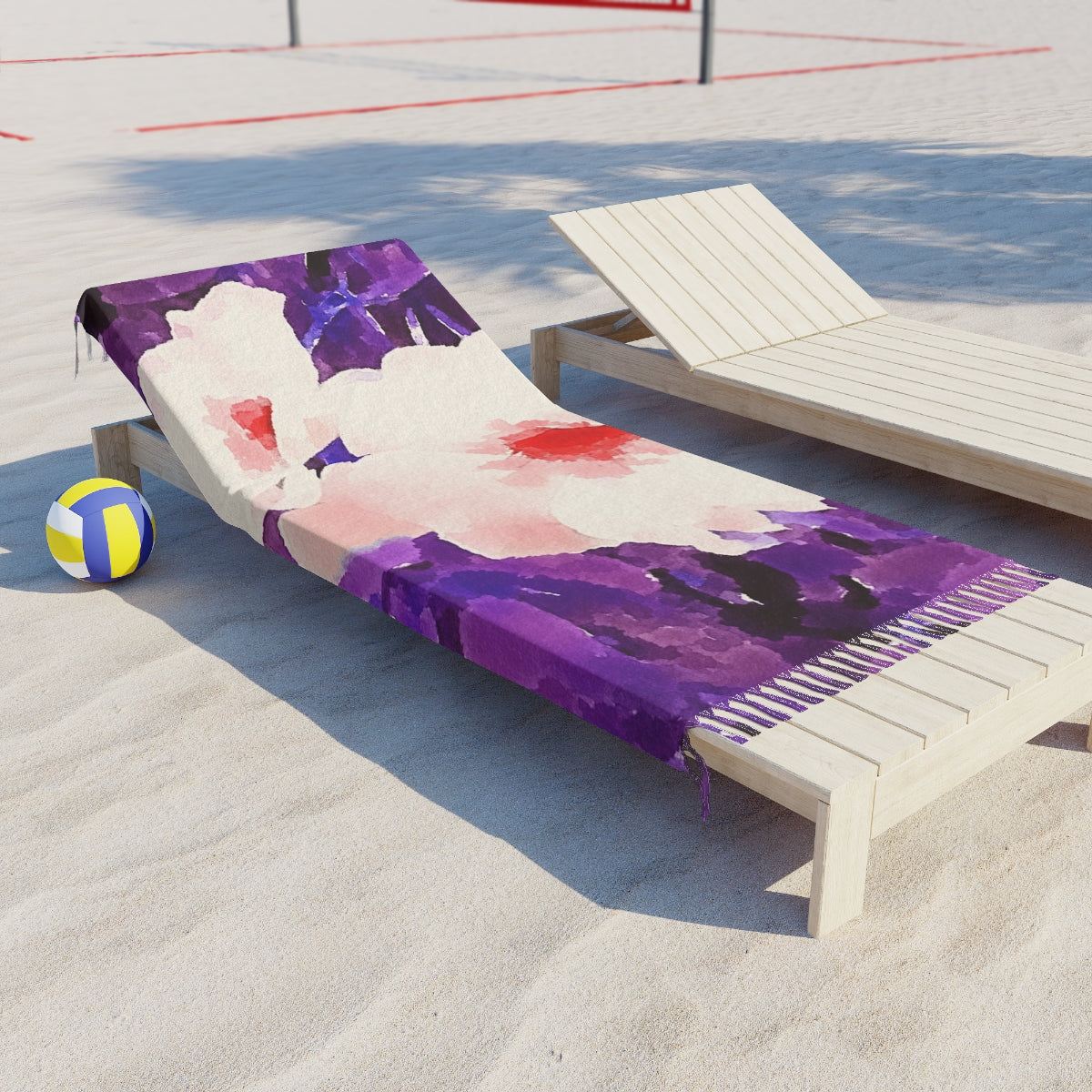 Purple Floral, Boho Beach Cloth