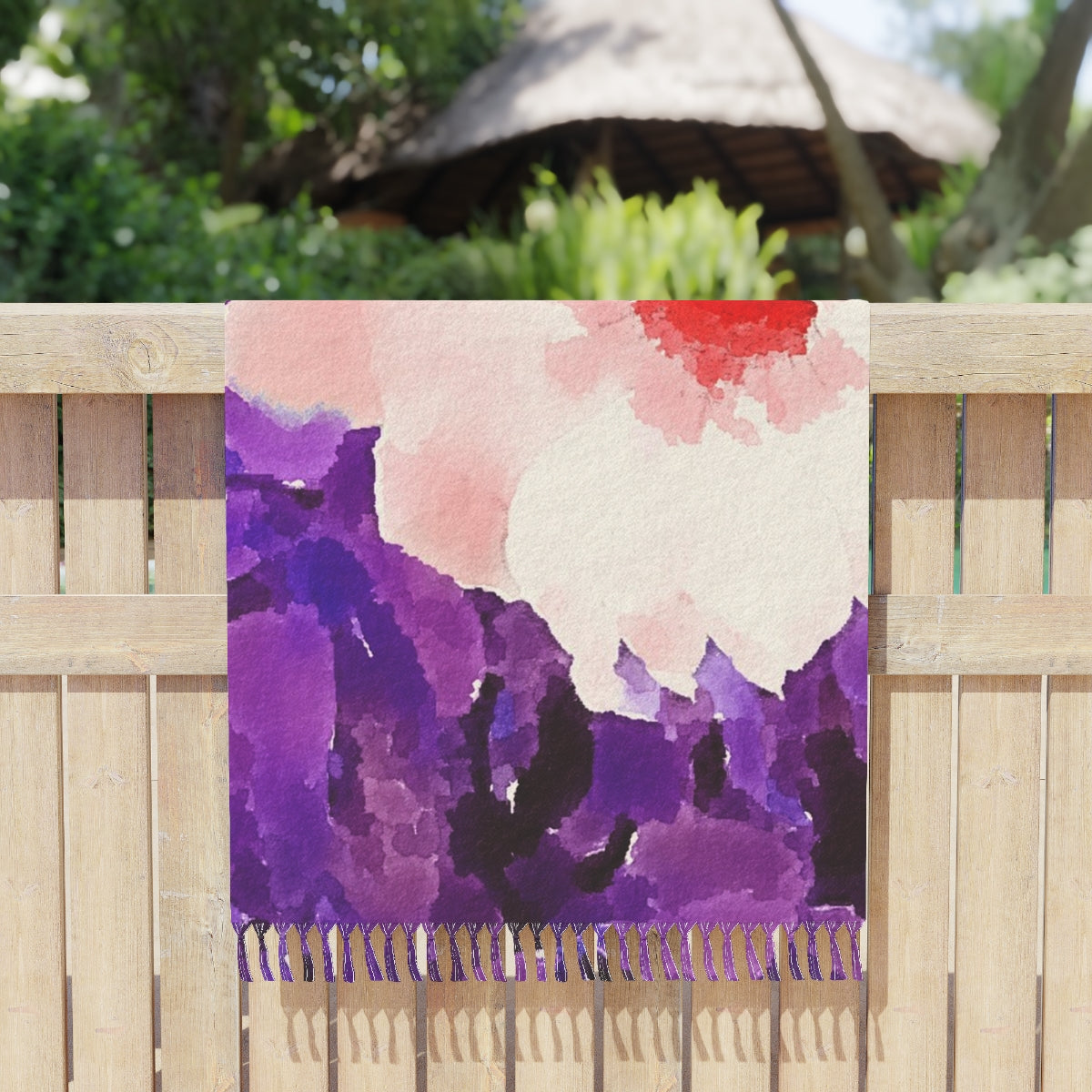 Purple Floral, Boho Beach Cloth