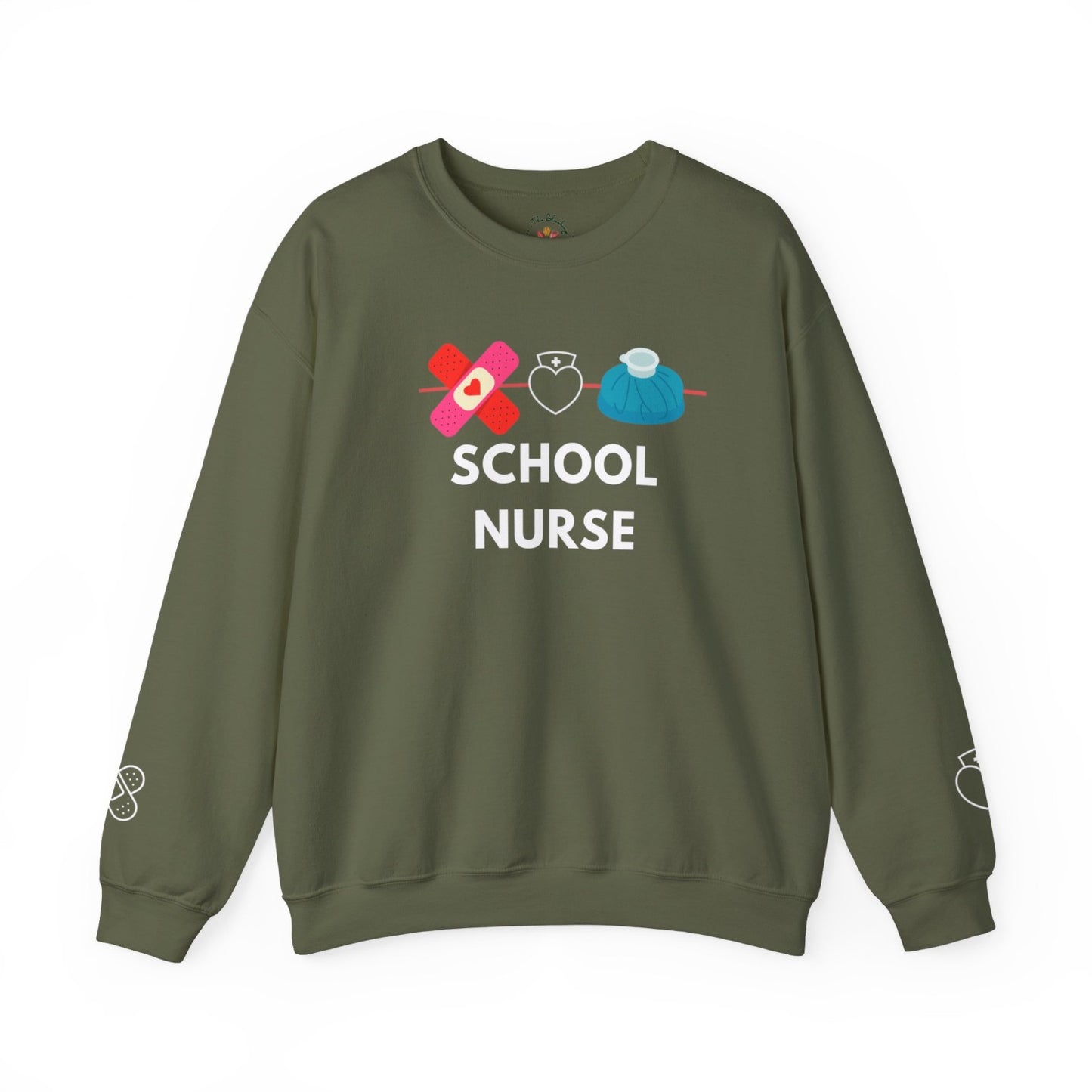 Comfy School Nurse Crewneck Sweatshirt