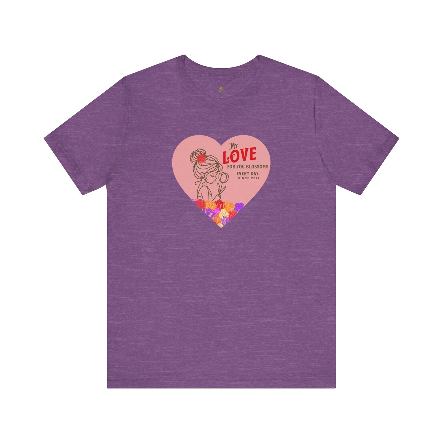 Love in Full Bloom Crew Neck Comfy Tee