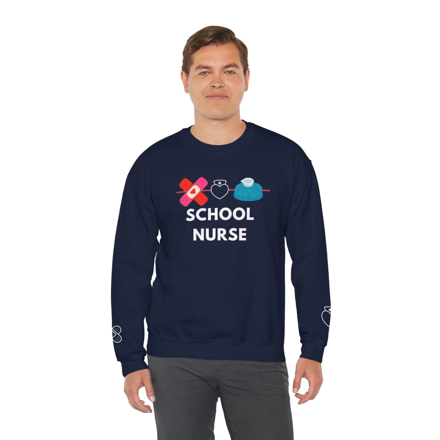 Comfy School Nurse Crewneck Sweatshirt