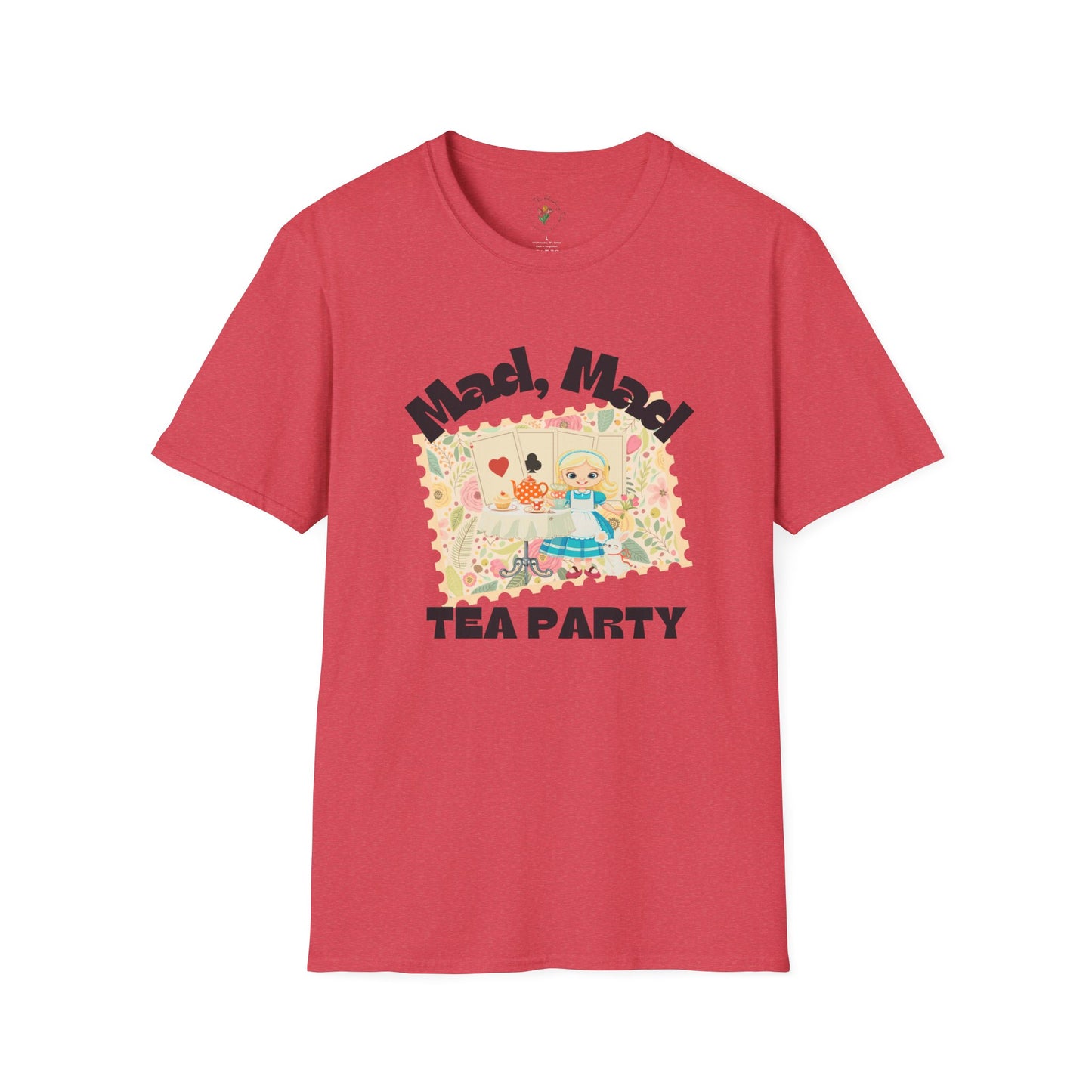 Mad, Mad Tea Party Unisex Softstyle T-Shirt - Fun & Whimsical Design for Kids Parties