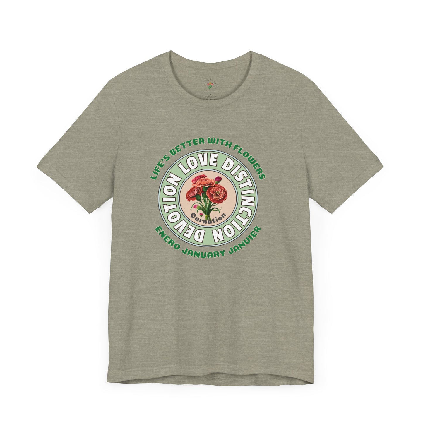 January Carnation Inspired Tee