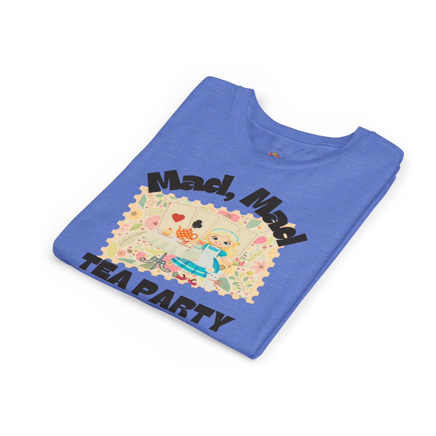 Wonderland Inspired Flower Youth Short Sleeve Tee