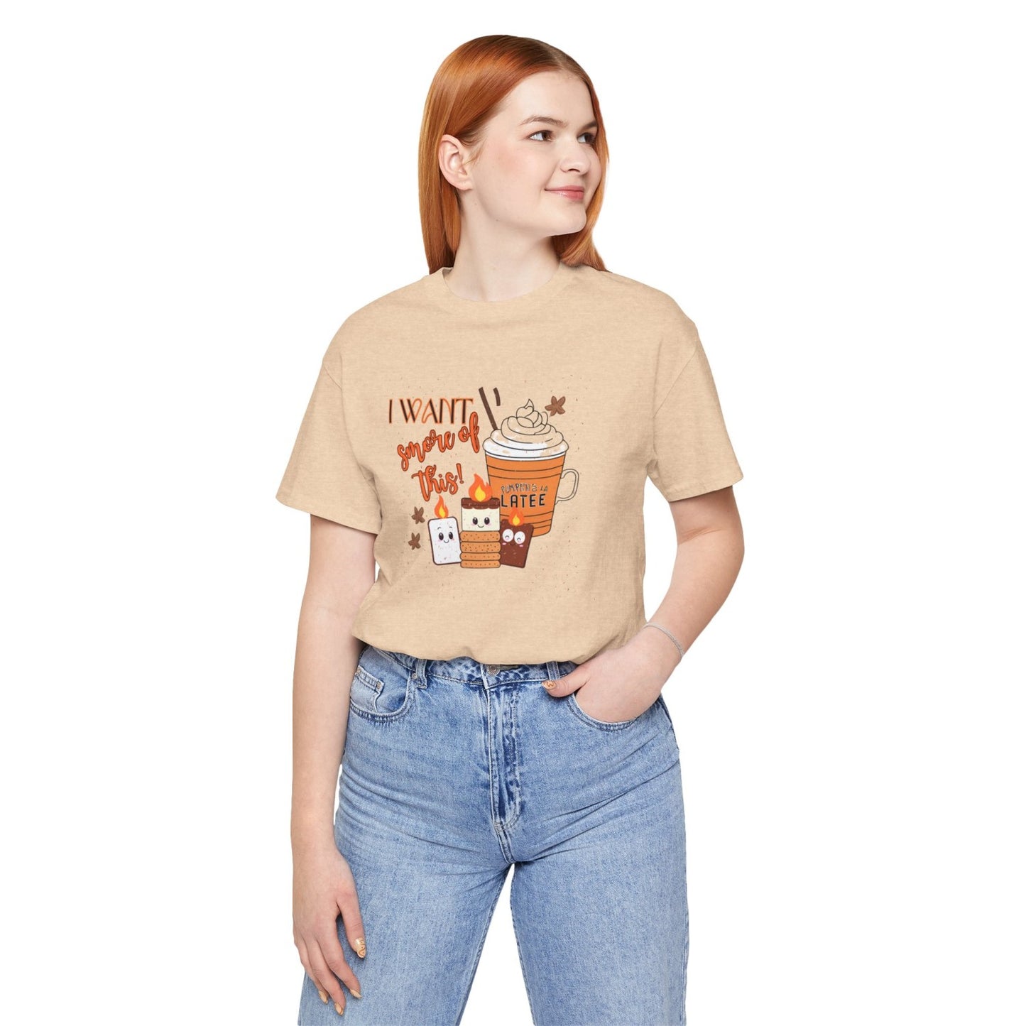Light-Hearted Funny Fall T-Shirt Featuring Seasonal Treats