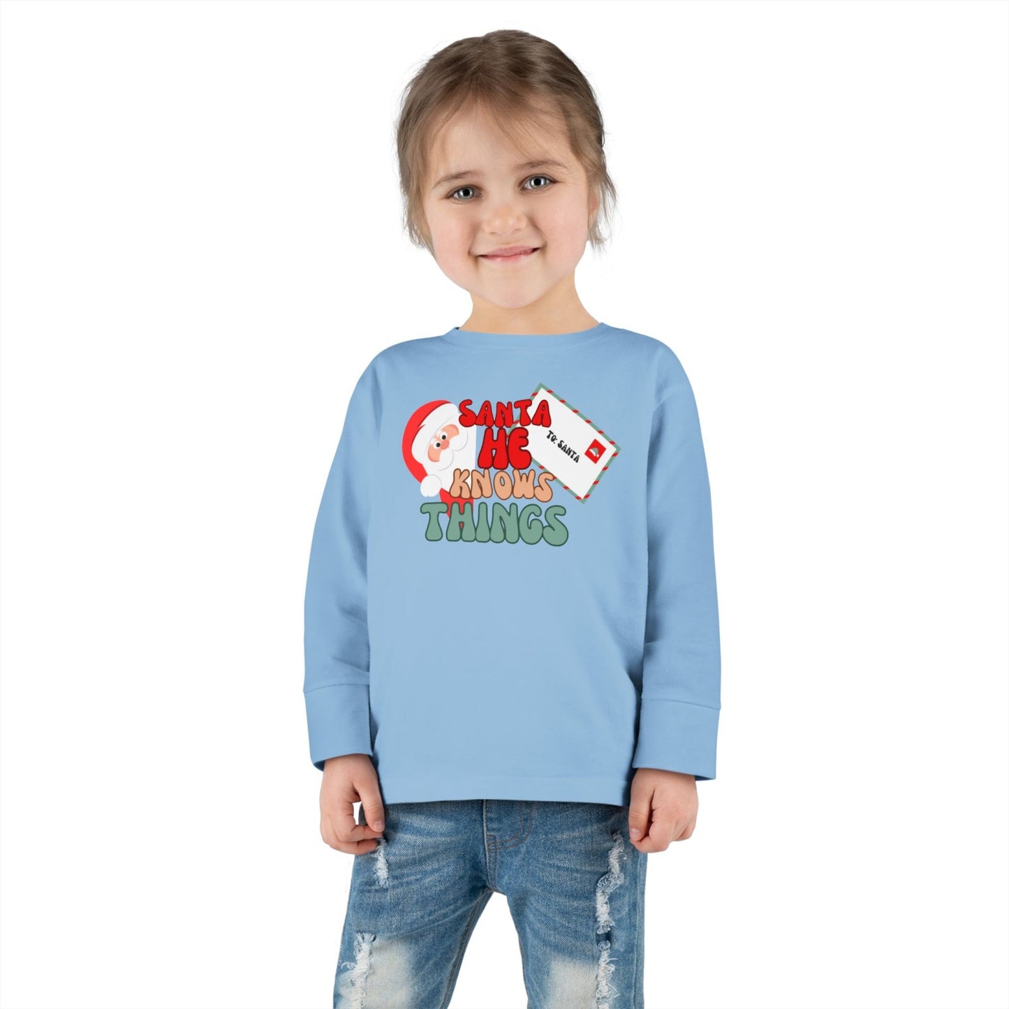 Cheeky Toddler Santa Long Sleeve Tee