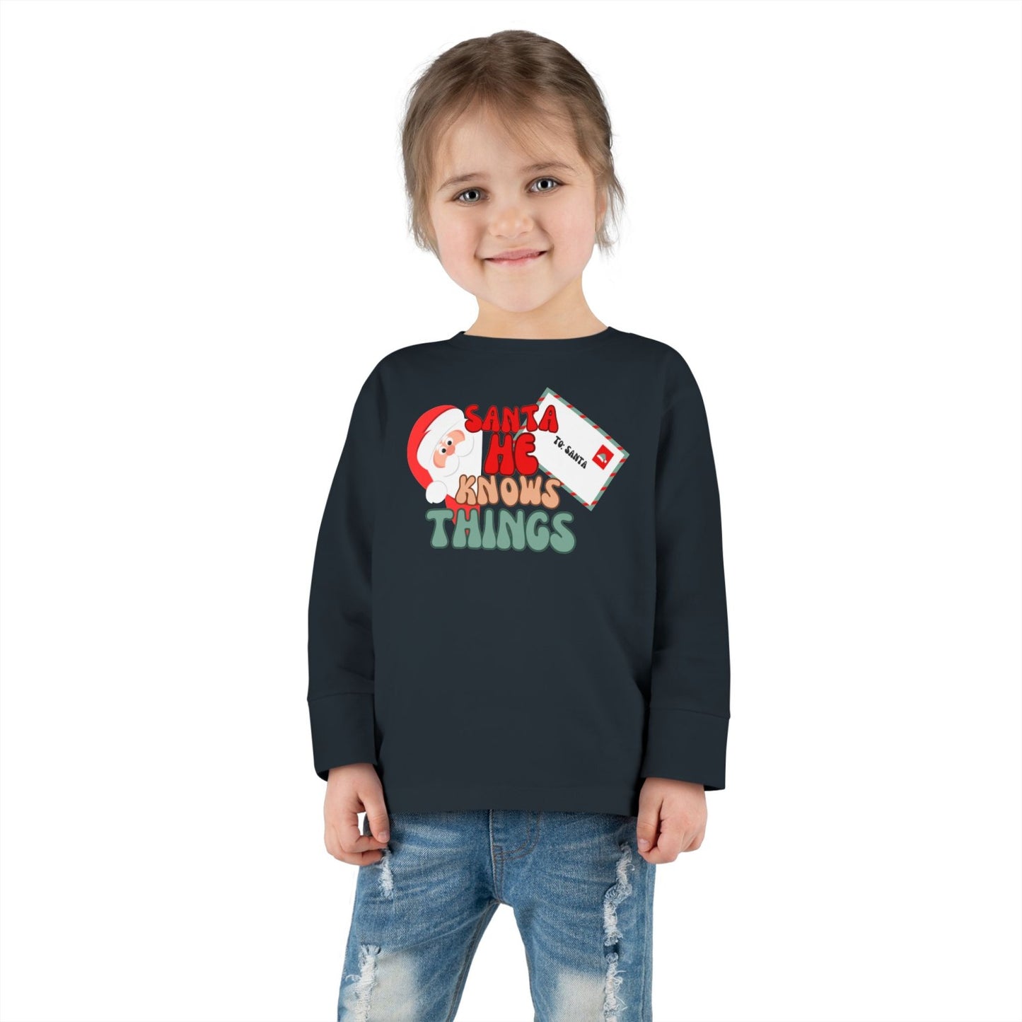 Cheeky Toddler Santa Long Sleeve Tee