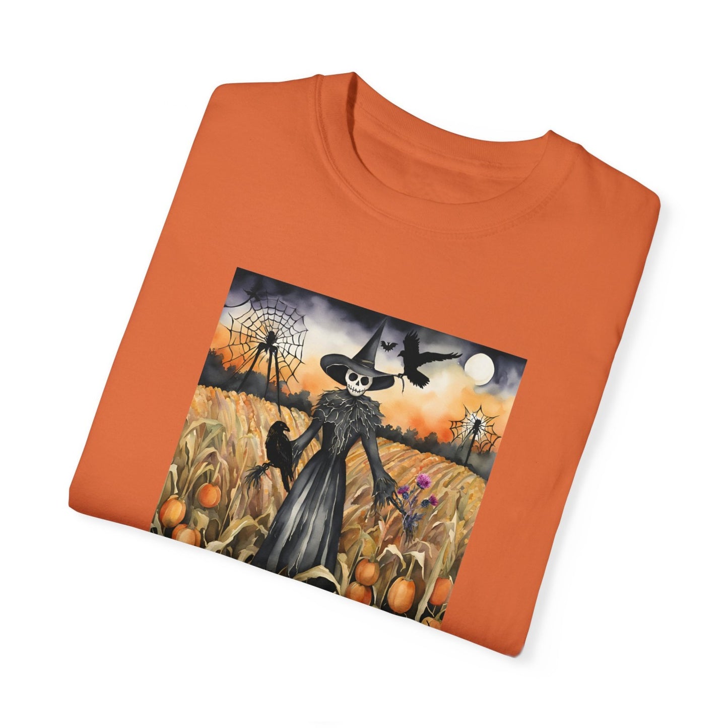 Vintage Inspired Halloween T-Shirt Featuring Scarecrow