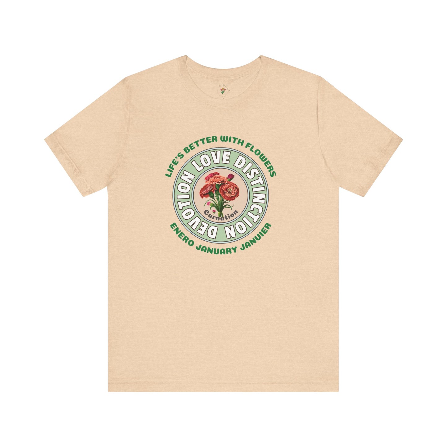 January Carnation Inspired Tee