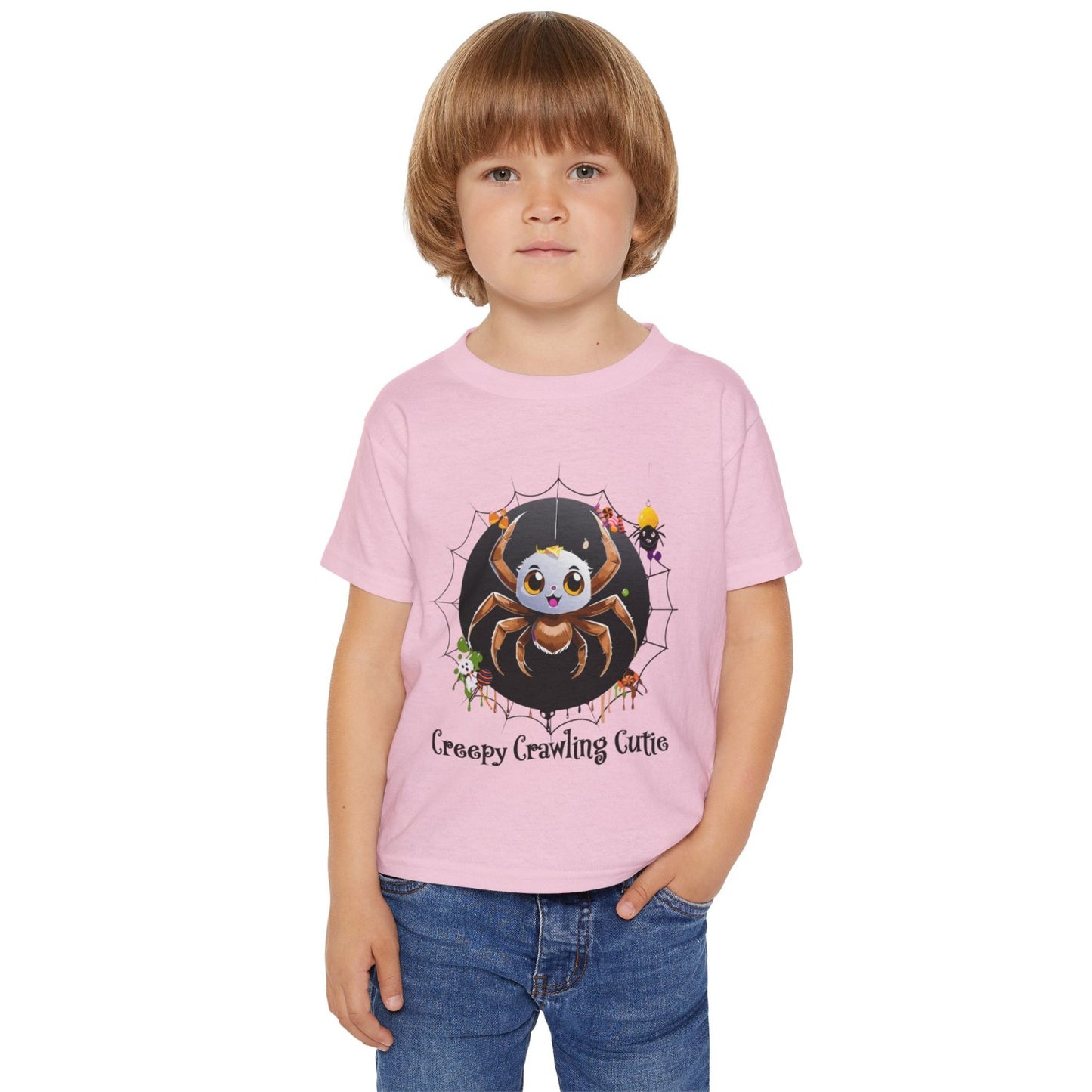 Halloween Inspired Creepy Spider Heavy Cottonâ„¢ Toddler T-shirt