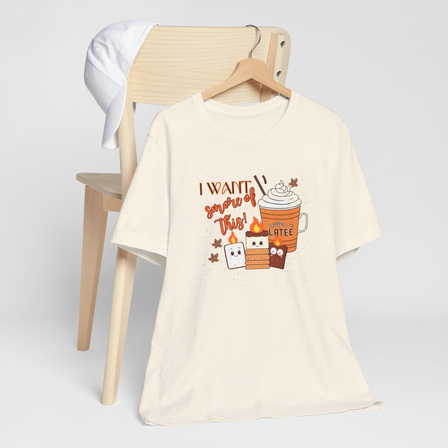 Light-Hearted Funny Fall T-Shirt Featuring Seasonal Treats