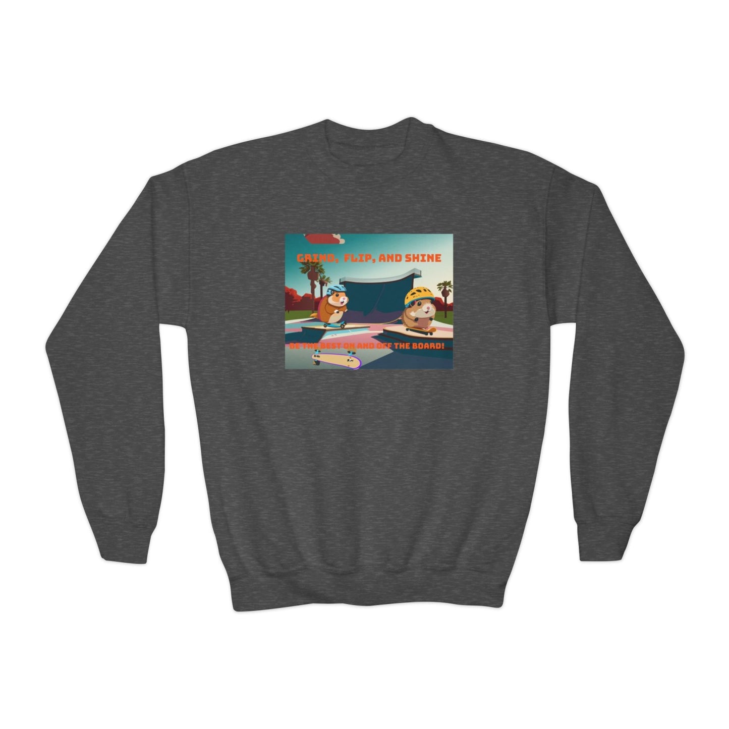 Cozy Youth Crewneck Sweatshirt Featuring Skater Hammies