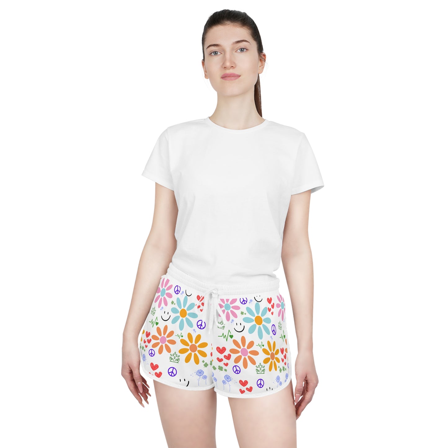 Wishes Collection Women's Relaxed Shorts (in White)
