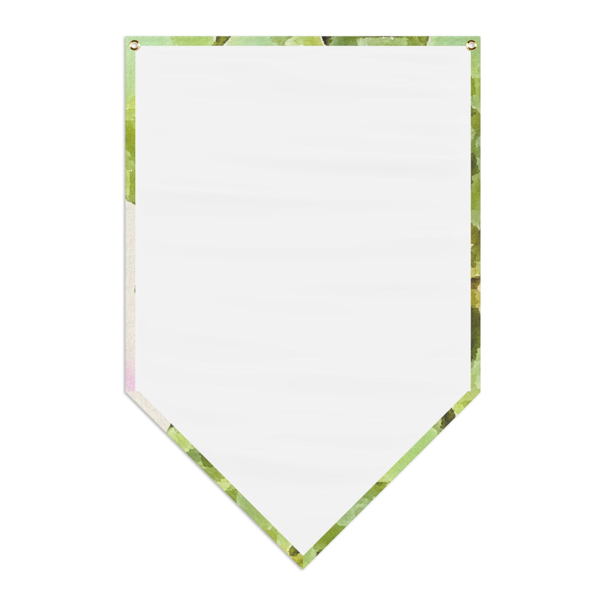 Chic Green Floral Pennant Banner in Watercolor Design