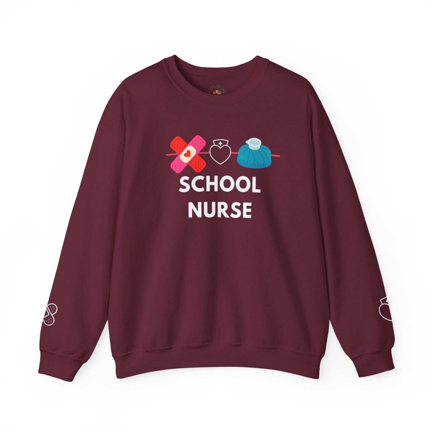 Comfy School Nurse Crewneck Sweatshirt