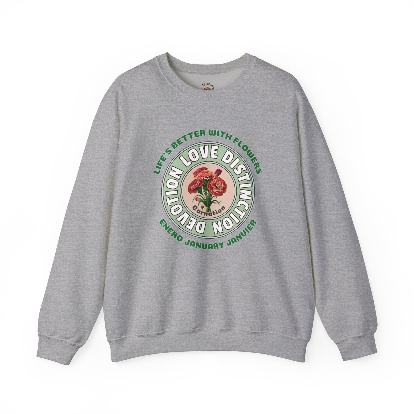 January Carnation Crew Neck Sweatshirt