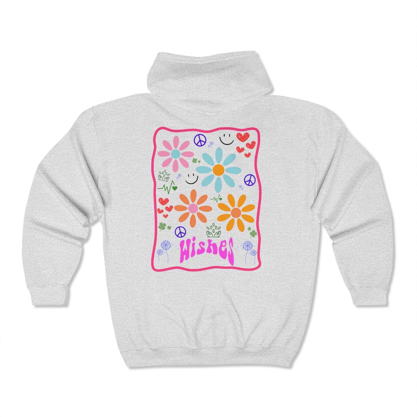 Wishes Collection Heavy Blend™ Full Zip Hooded Sweatshirt (in White)
