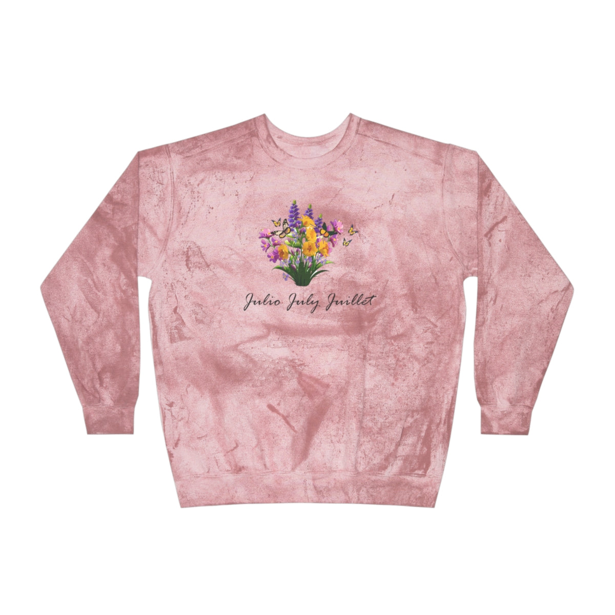 Comfy Cozy Floral Sweatshirt July Birthday Flower Larkspur