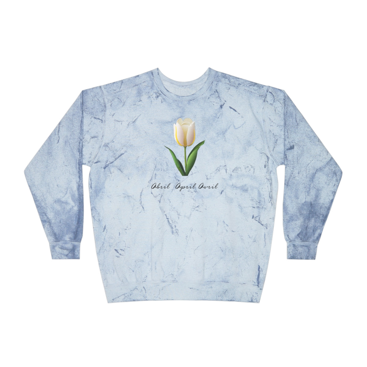 Comfy Cozy Spring Floral Sweatshirt White Tulip