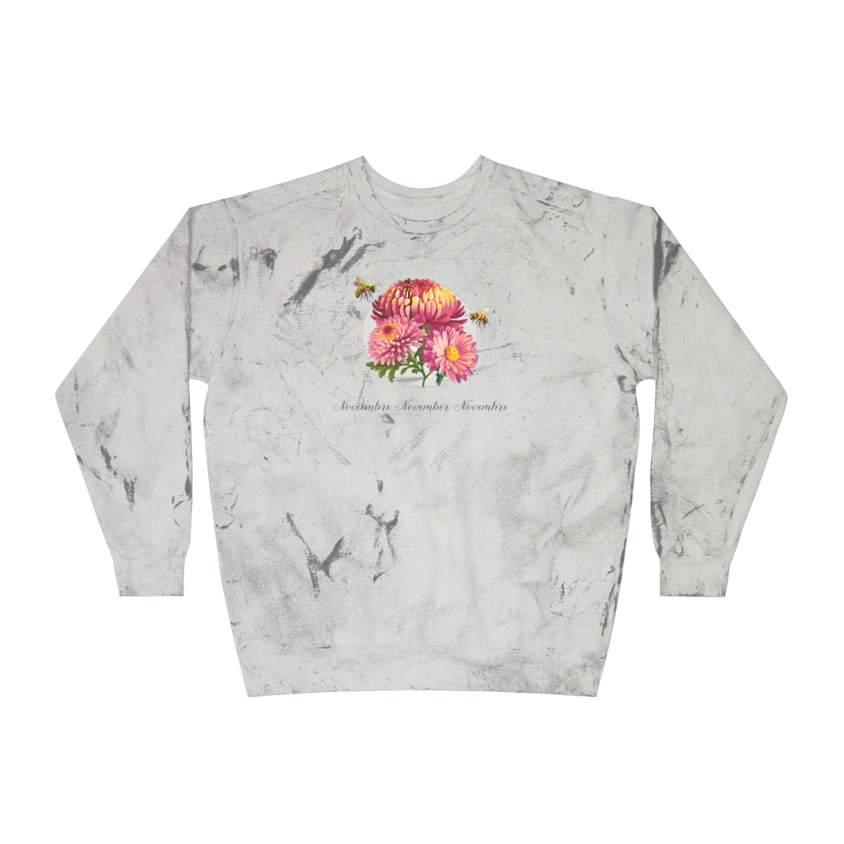 Comfy Cozy Floral Sweatshirt November Birthday Flower Chrysanthemums