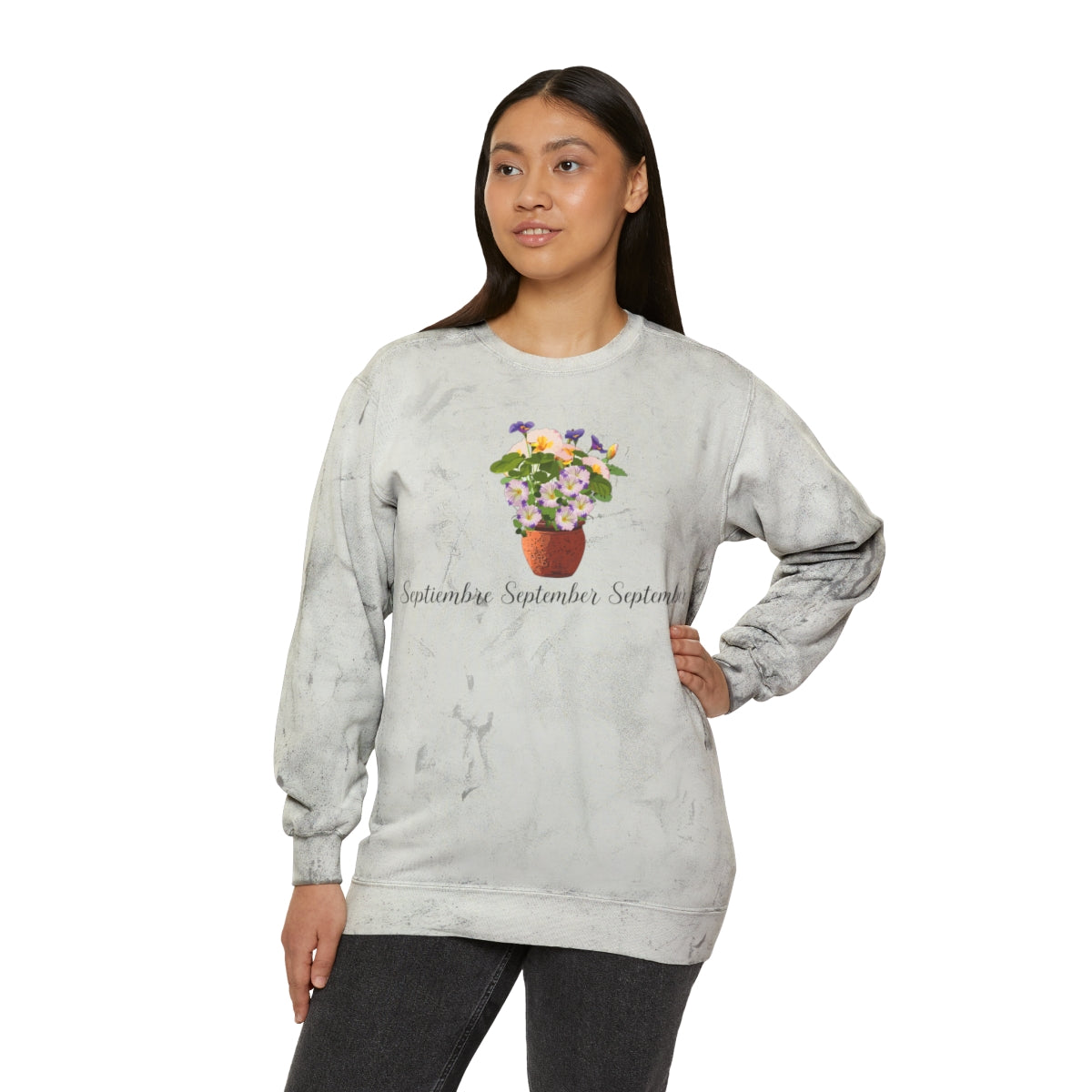 Comfy Cozy Floral Sweatshirt September Birthday Flower Morning Glories