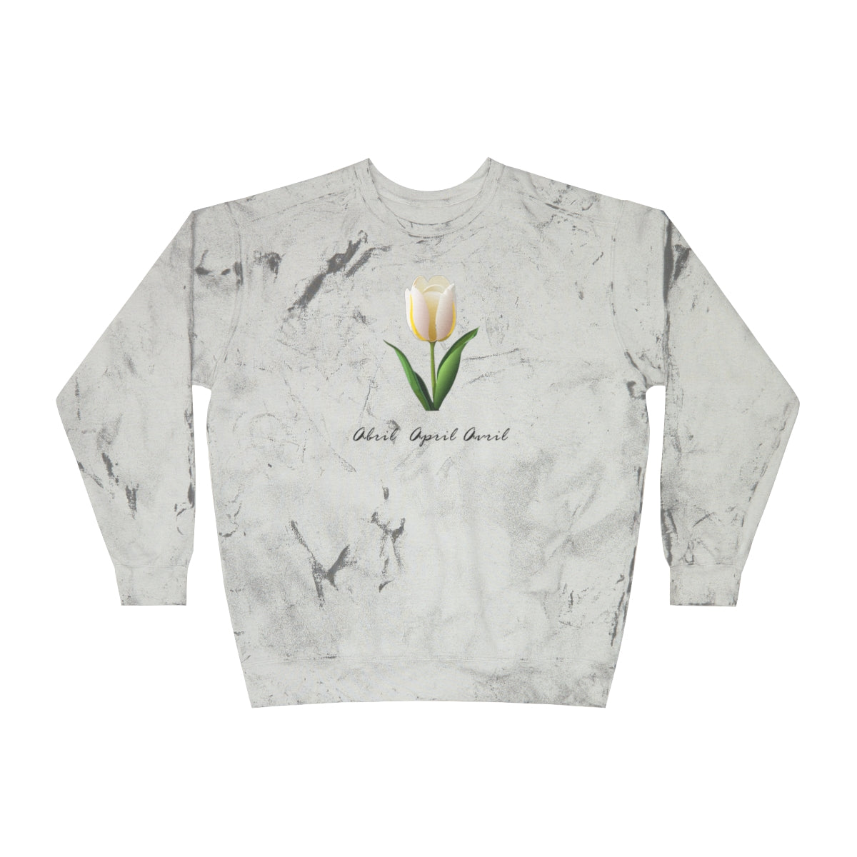 Comfy Cozy Spring Floral Sweatshirt White Tulip