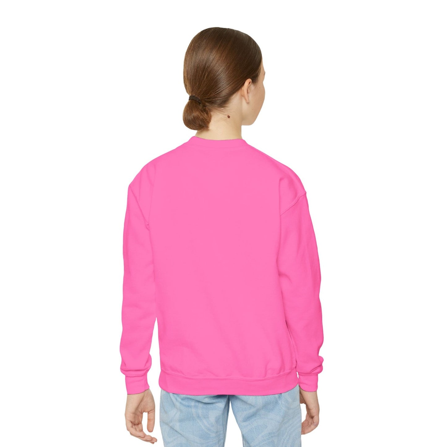 Cozy Youth Crewneck Sweatshirt Featuring Roller Skating Hammy