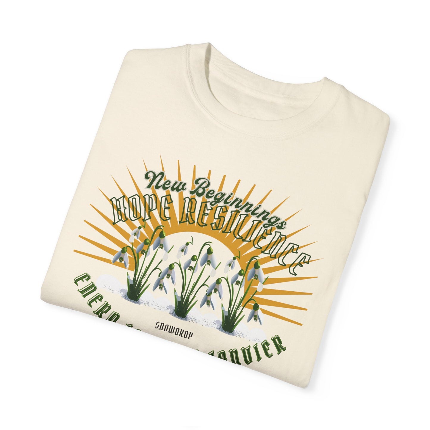 Comfy January Snowdrop Cotton Tee