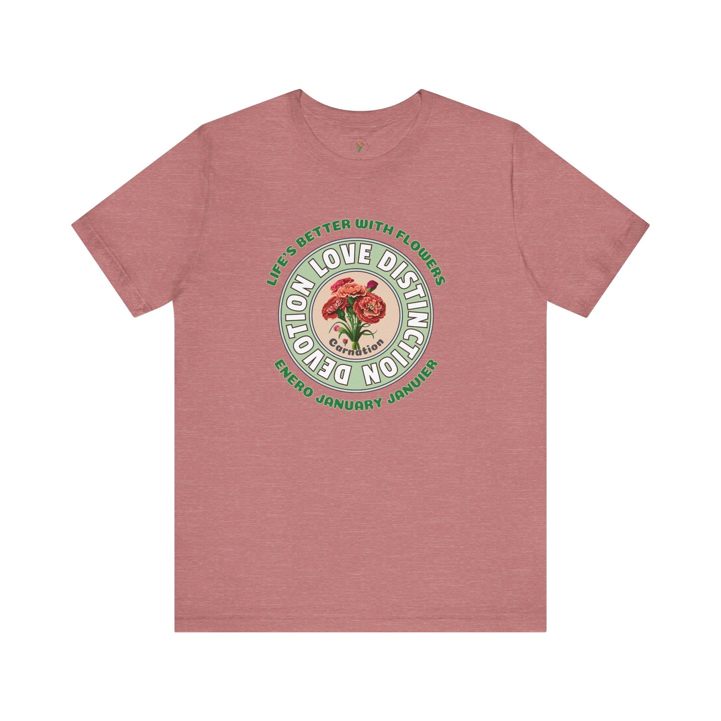 January Carnation Inspired Tee