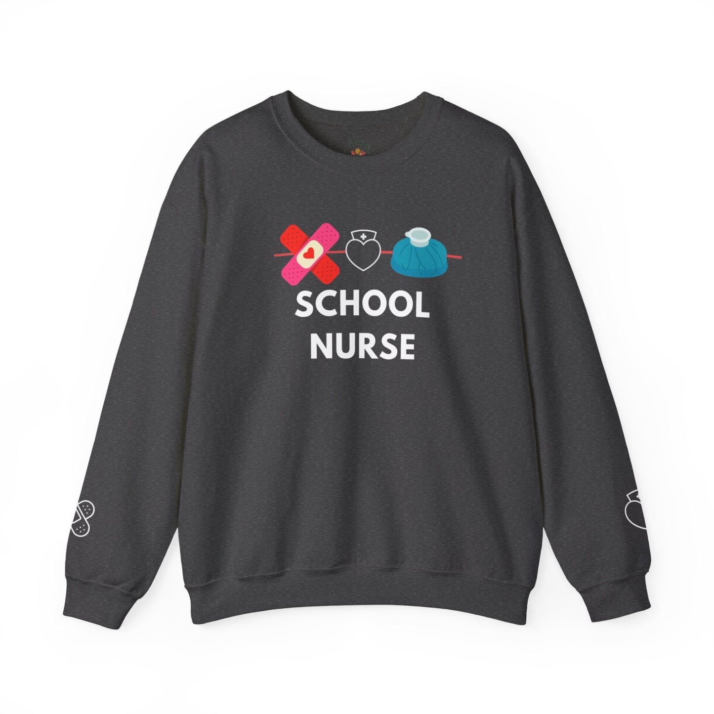 Comfy School Nurse Crewneck Sweatshirt