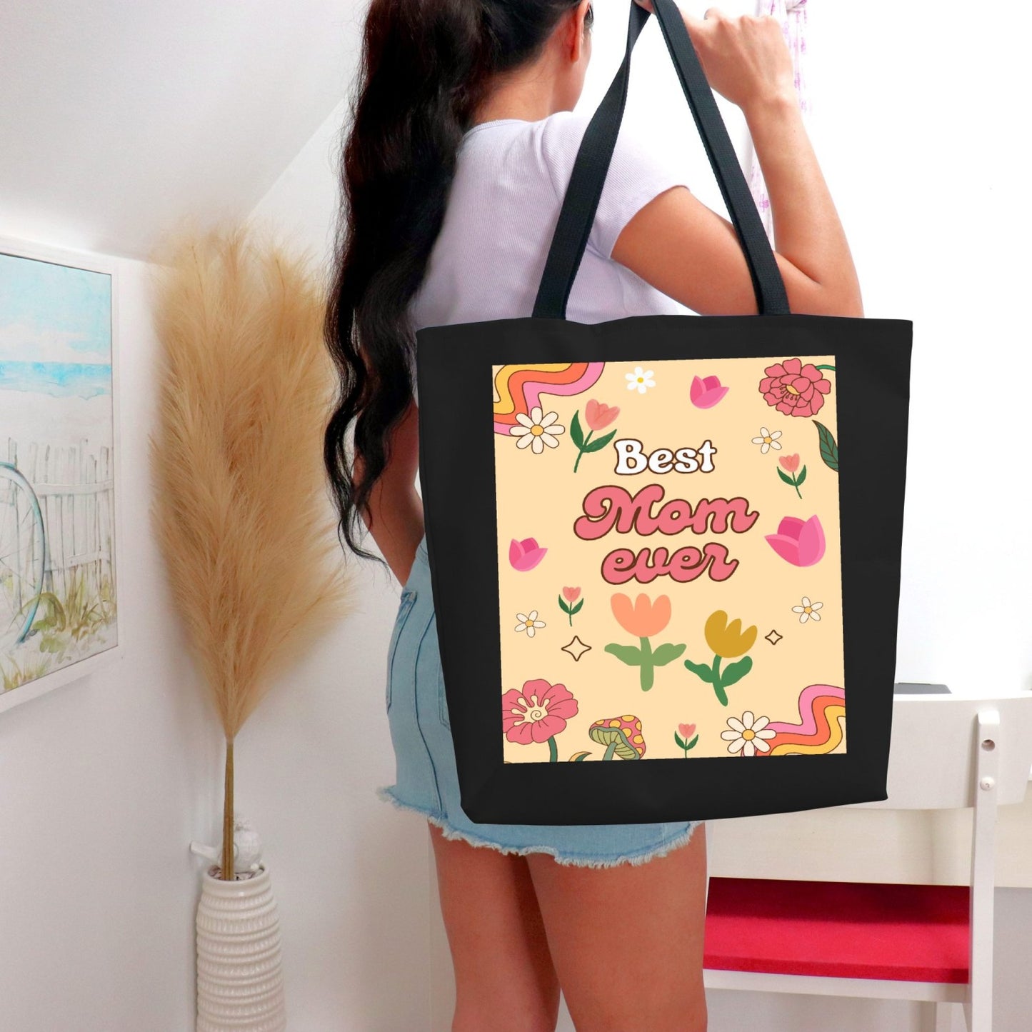 Best Mom Ever Cotton Canvas Tote Bag