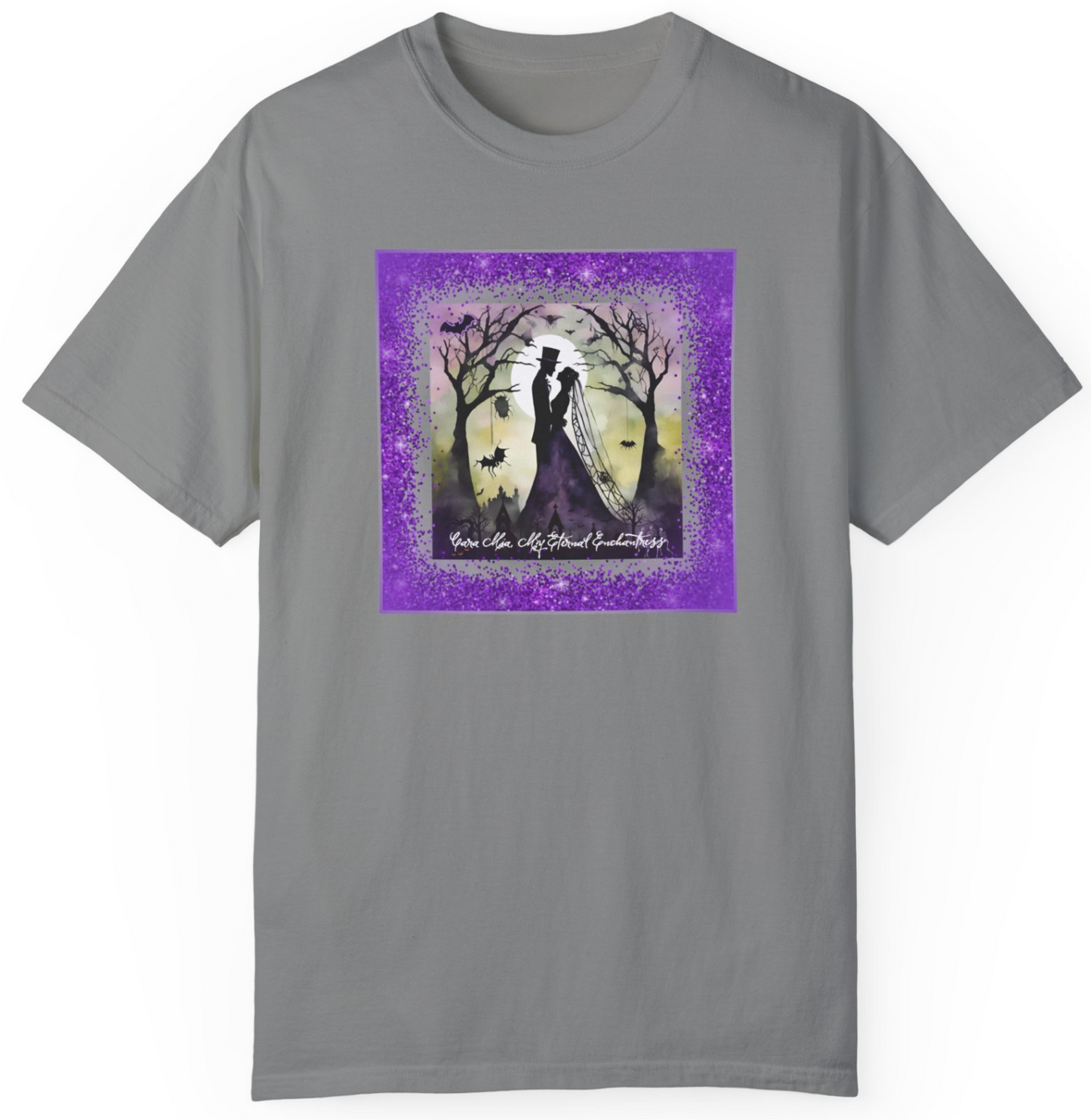 Vintage Inspired Halloween T-Shirt Featuring Frankenstein and His Bride