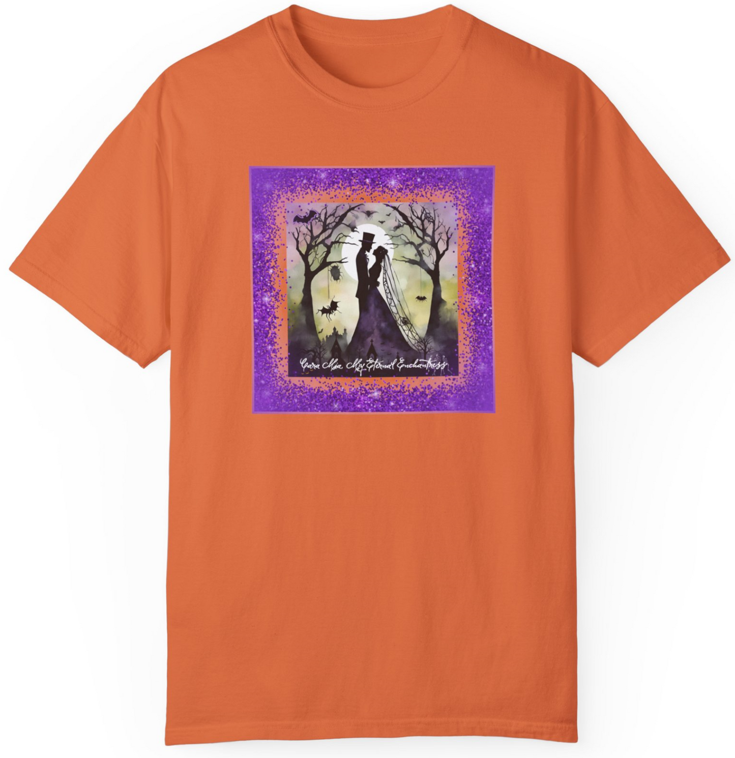 Vintage Inspired Halloween T-Shirt Featuring Frankenstein and His Bride