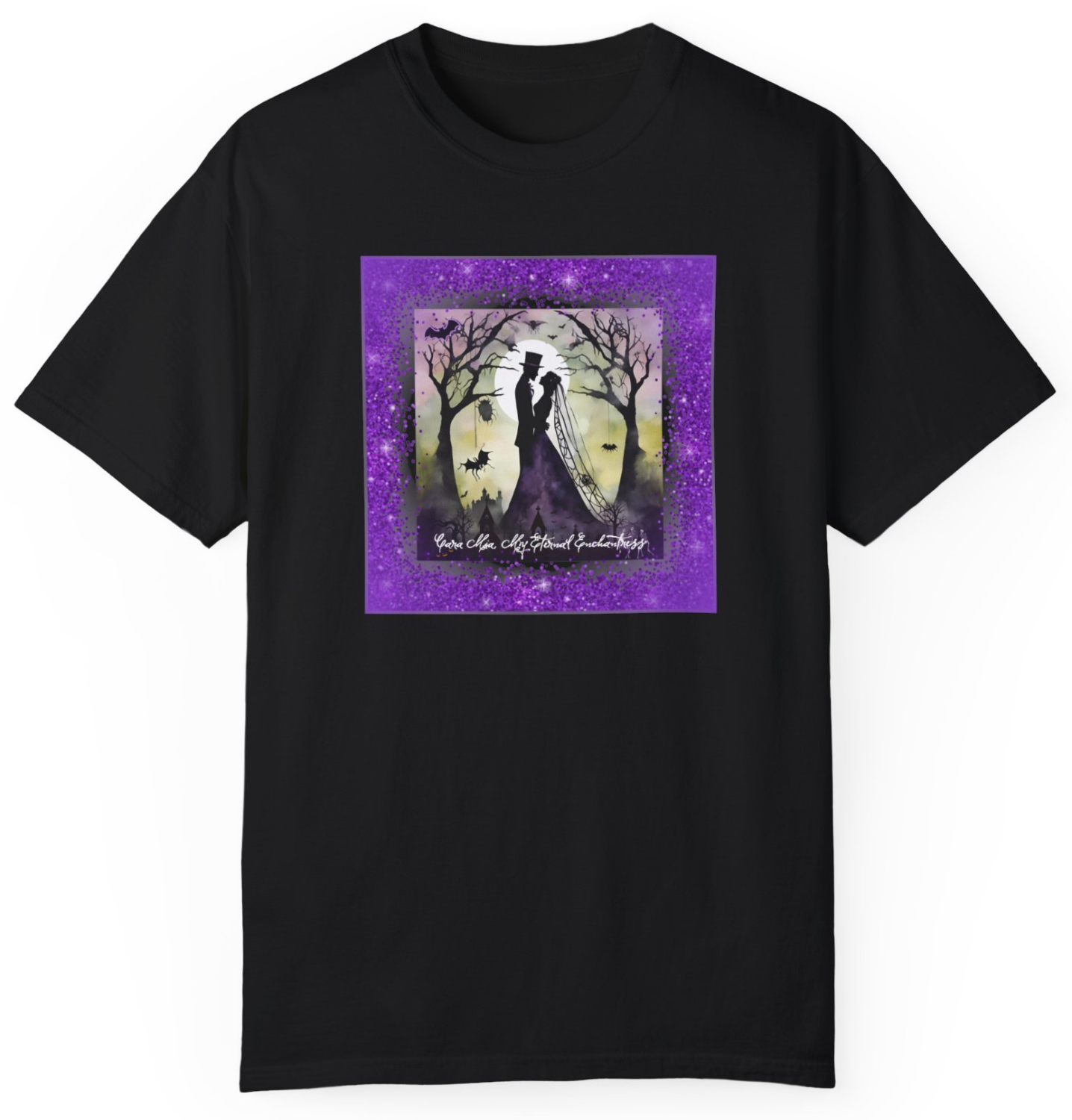 Vintage Inspired Halloween T-Shirt Featuring Frankenstein and His Bride