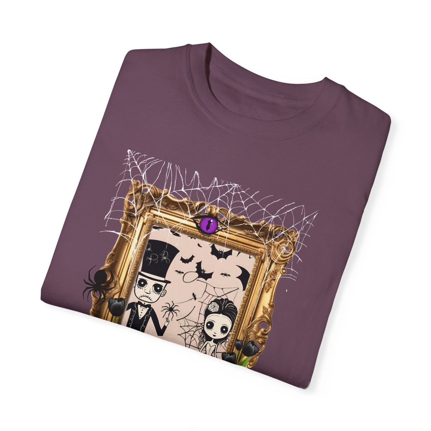 Vintage Inspired Halloween T-Shirt Featuring Frankenstein and His Bride