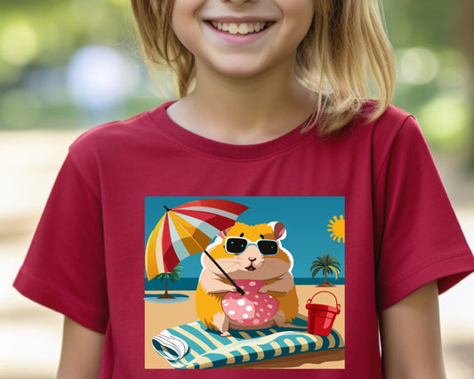 Beach Day Hammy Kids Heavy Cottonâ„¢ Tee