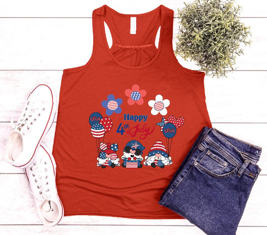 Adorable Fourth of July Racerback Tank