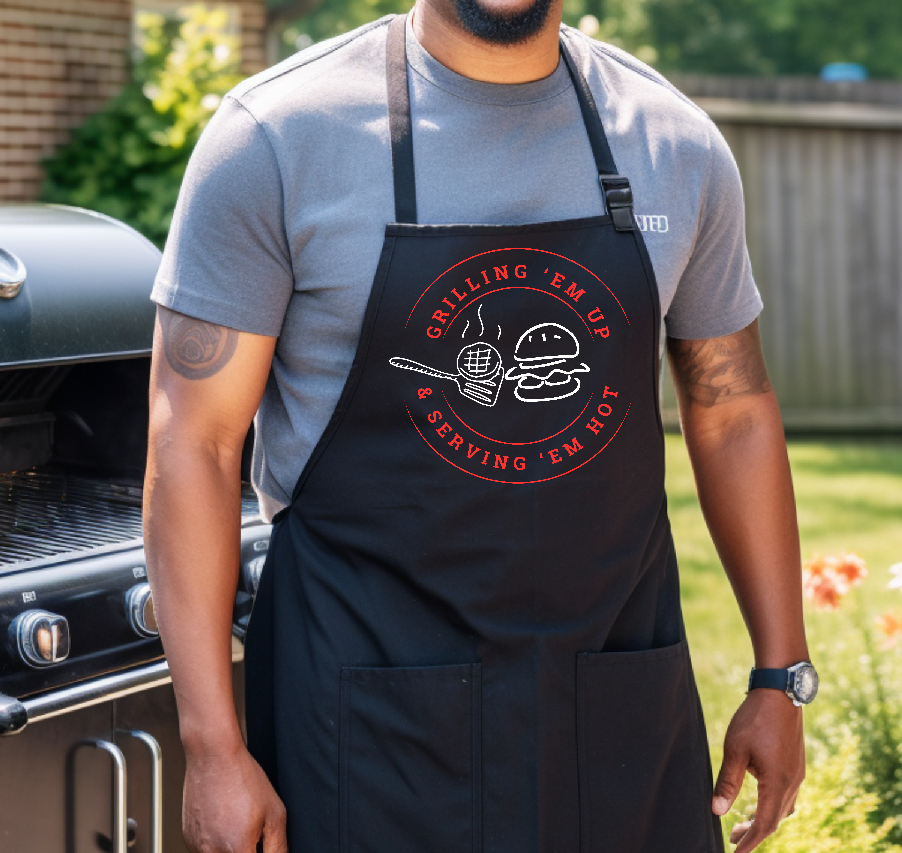 Cool Black Apron for Dads and Grilling Fans