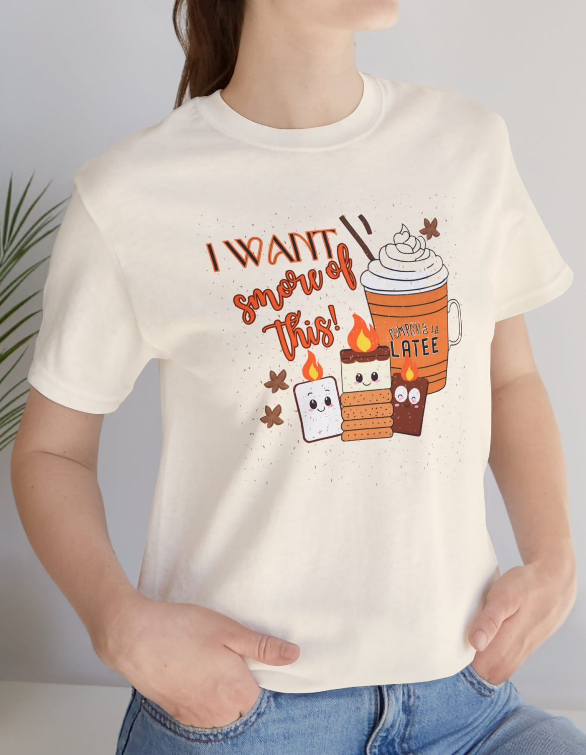 Light-Hearted Funny Fall T-Shirt Featuring Seasonal Treats