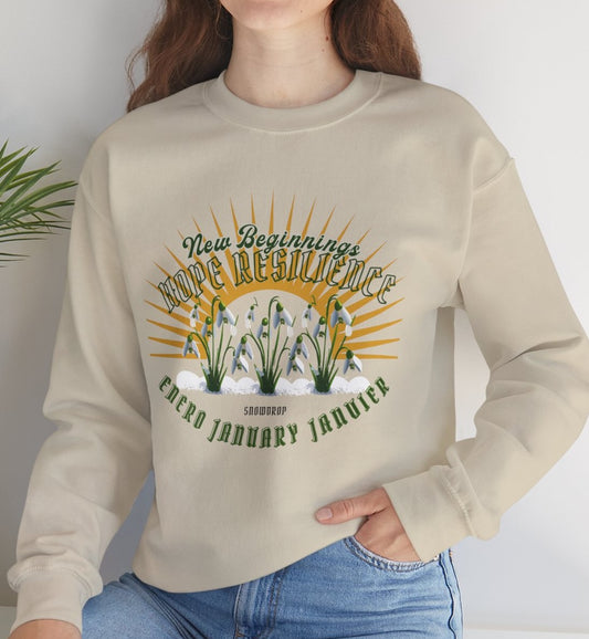 January Snowdrop Crewneck Sweatshirt