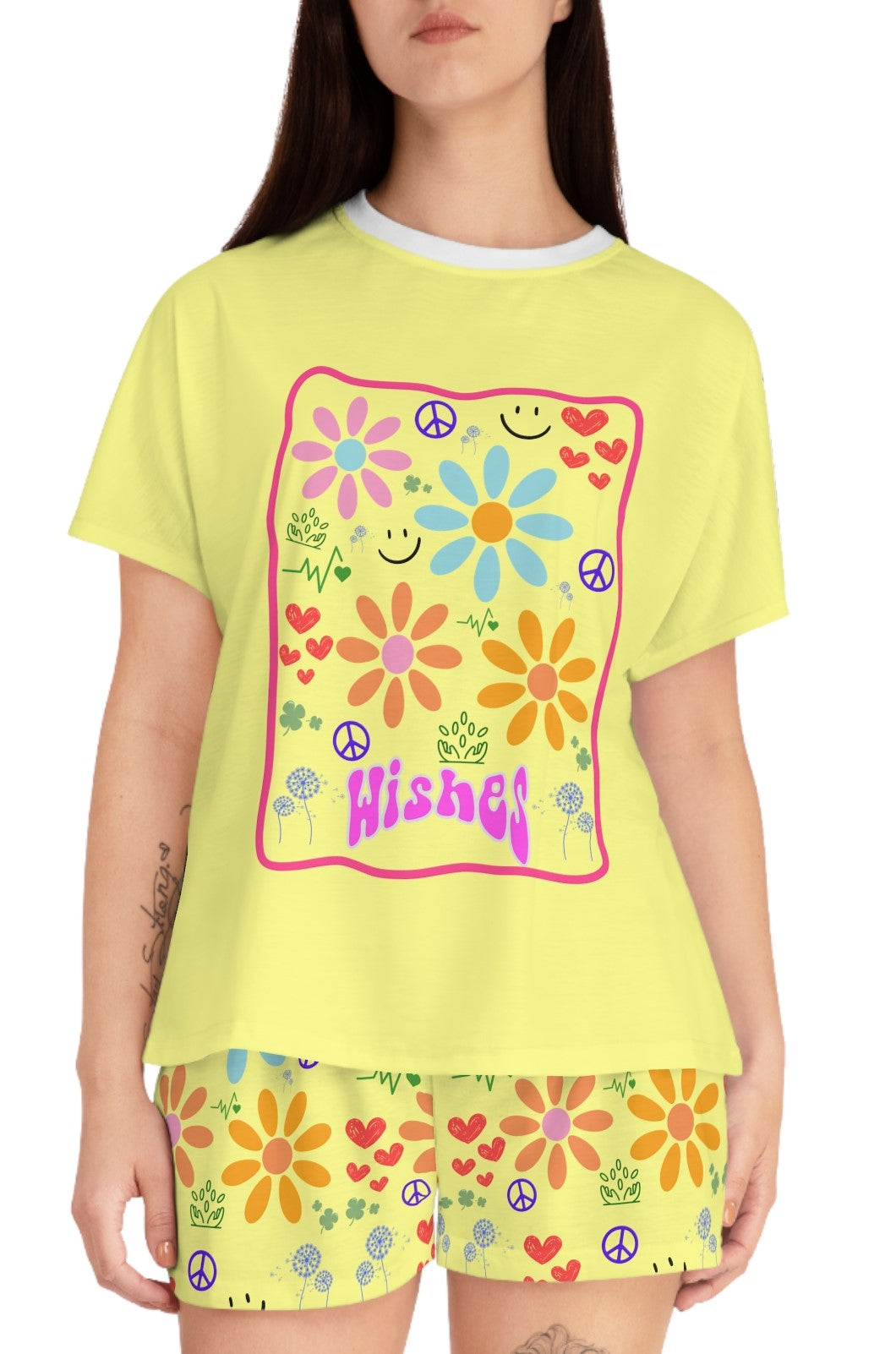 Wishes Collection Women's Short Pajama Set