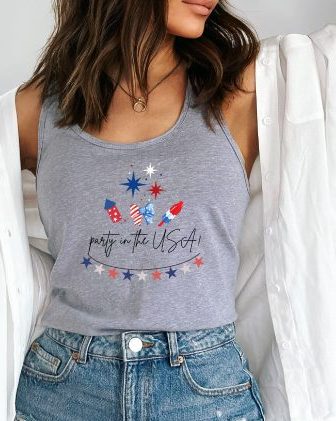 Chic Party in the USA Racerback Tank