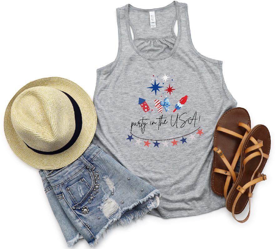 Chic Party in the USA Racerback Tank