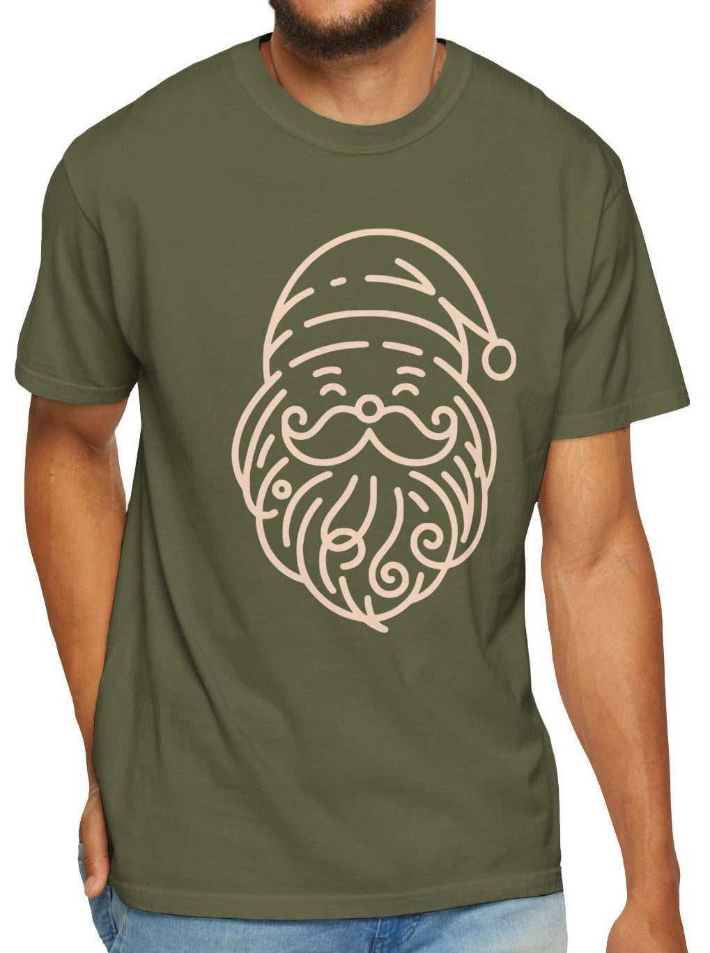 Comfy Minimalist Inspired Santa T-Shirt