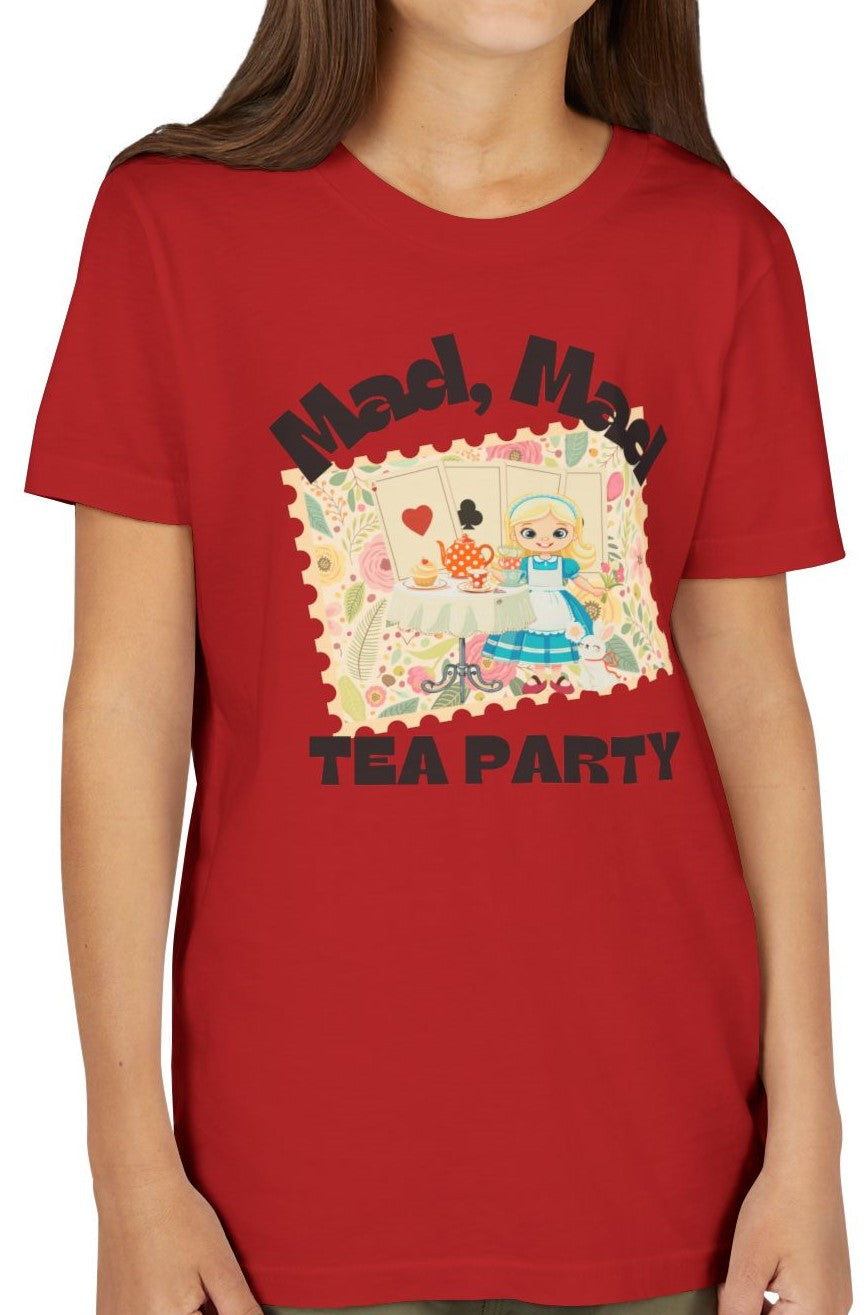 Wonderland Inspired Flower Youth Short Sleeve Tee
