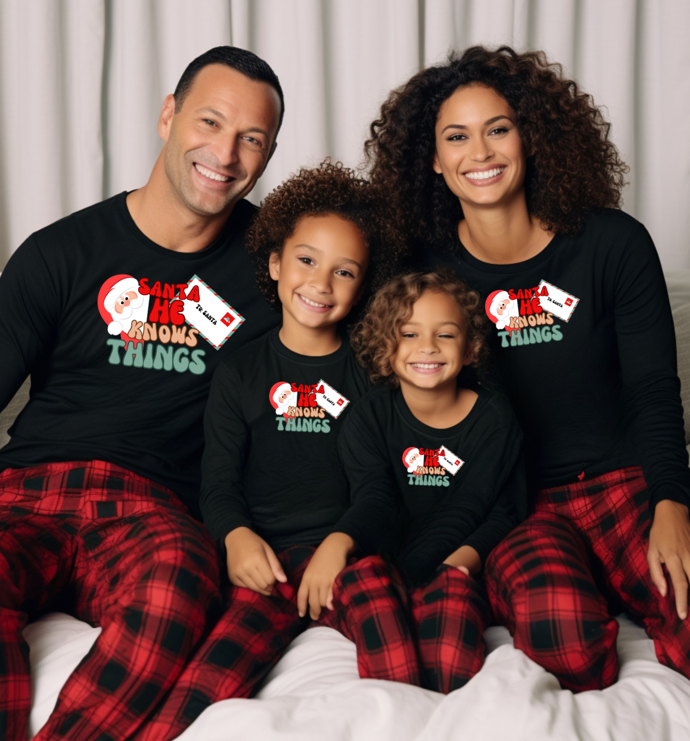 Comfy Long Sleeve Santa Inspired Tee