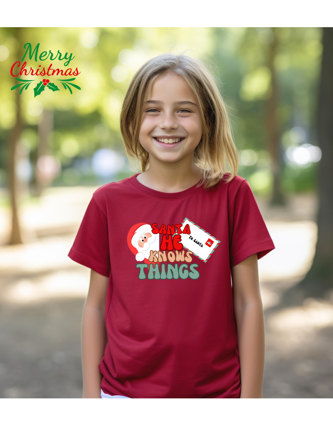 Funny Santa Kids Heavy Cottonâ„¢ Tee