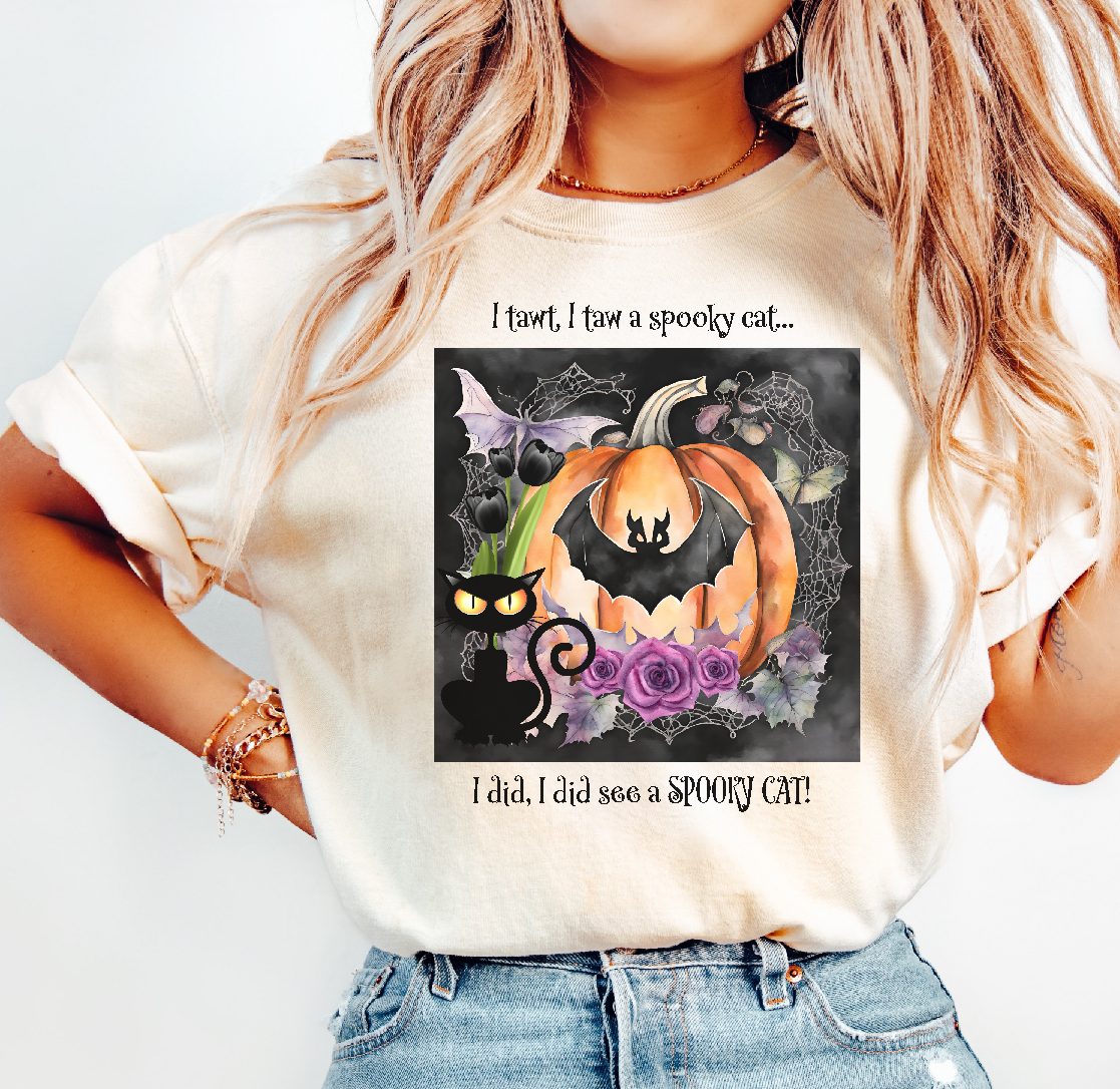 Vintage Inspired Halloween T-Shirt Featuring Jack-o-Lantern