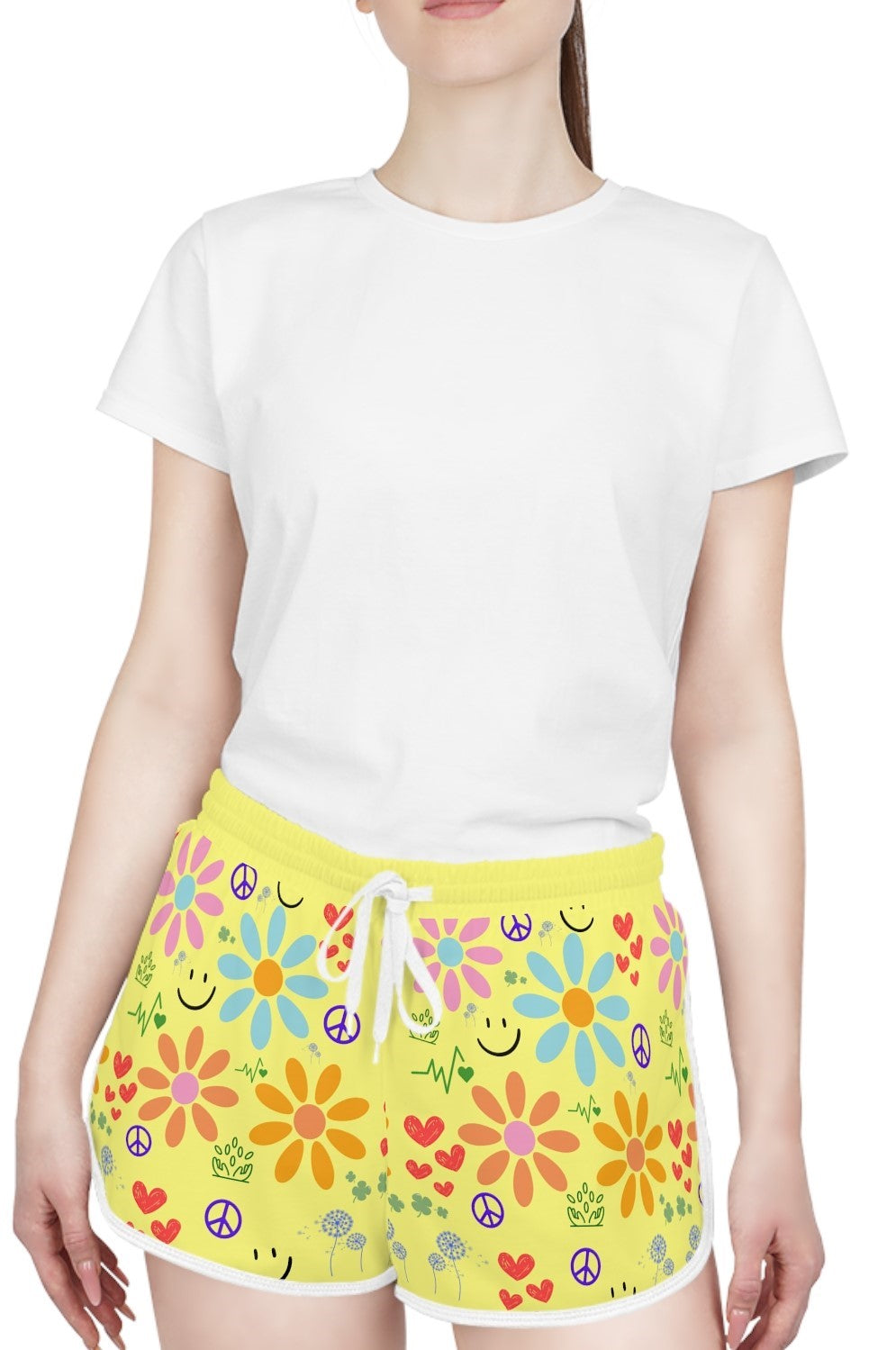 Wishes Collection Women's Relaxed Shorts (in Yellow)